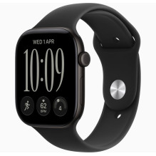 Išmanusis laikrodis Apple „Watch Series 12 GPS + Cellular“ 46mm juodo aliuminio korpusas su juodu sportiniu dirželiu - M Išmanusis laikrodis Apple „Watch Series 12 GPS + Cellular“ 46mm juodo aliuminio korpusas su juodu sportiniu dirželiu - M