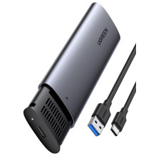 Ugreen M.2 B-Key SATA 3.0 kietojo disko korpusas 5Gbps pilkas + USB C tipo laidas ( CM400 ) Ugreen M.2 B-Key SATA 3.0 kietojo disko korpusas 5Gbps pilkas + USB C tipo laidas ( CM400 )