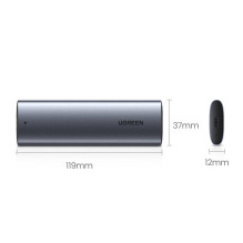 Ugreen M.2 B-Key SATA 3.0 kietojo disko korpusas 5Gbps pilkas + USB C tipo laidas ( CM400 ) Ugreen M.2 B-Key SATA 3.0 kietojo disko korpusas 5Gbps pilkas + USB C tipo laidas ( CM400 )