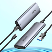 Ugreen M.2 B-Key SATA 3.0 kietojo disko korpusas 5Gbps pilkas + USB C tipo laidas ( CM400 ) Ugreen M.2 B-Key SATA 3.0 kietojo disko korpusas 5Gbps pilkas + USB C tipo laidas ( CM400 )