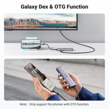 Ugreen CM512 90568 USB-C adapteris - 2× USB-A 3.0 / HDMI / RJ45 / SD ir TF kortelių skaitytuvas / USB-C PD 100 B Pilka Ugreen CM512 90568 USB-C adapteris - 2× USB-A 3.0 / HDMI / RJ45 / SD ir TF kortelių skaitytuvas / USB-C PD 100 B Pilka