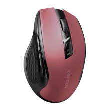 Ugreen MU006 belaidė optinė pelė USB 2.4 GHz / „Bluetooth 5.0“ 4000 DPI - raudona