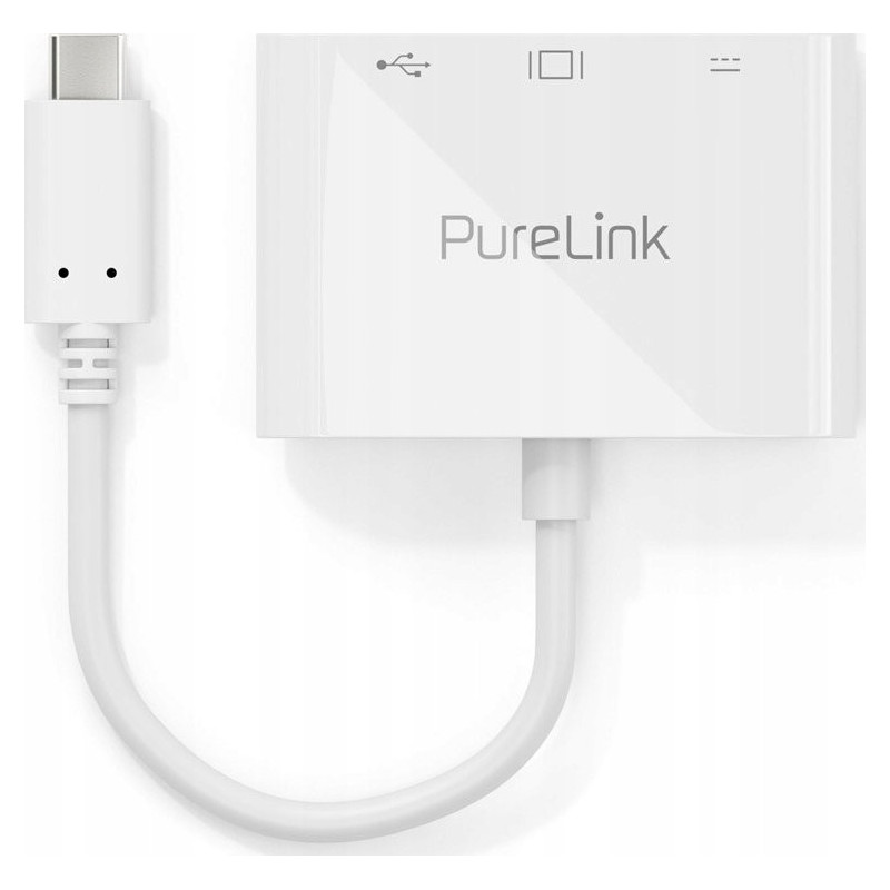 Adapteris USB-C į HDMI, USB-C, USB-A PURELINK IS270 PREMIUM 0,10M White