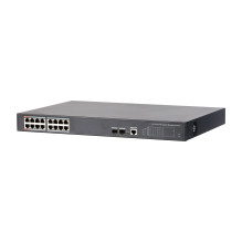 Valdomas 16 prievadų PoE Gigabit tinklo jungiklis DAHUA DH-PFS4218-16GT-240