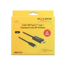 DELOCK USB cable C to DP 4K 60Hz St / St 2.00m DELOCK USB cable C to DP 4K 60Hz St / St 2.00m