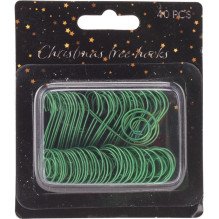 XMAS TREE HOOKS 40PCS GREEN