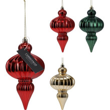 Christmas Tree toy AKP201700, gold / red / green, 17 cm