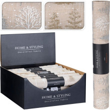 Christmas table runner, brownish col., 200 cm x 28 cm
