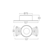 Priglaistomas įleidžiamas apvalus šviestuvas Braytron BH03-00810 Priglaistomas įleidžiamas apvalus šviestuvas Braytron BH03-00810