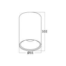 Virštinkinis cilindrinis šviestuvas Braytron BH04-00501