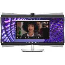 TFT 86,71cm / 34" (3440x1440) Dell P3424WEB 21:9 Curved WQHD IPS 60Hz 5ms HDMI DP RJ45 Webcam USB-C VESA Black / Si TFT 86,71cm / 34" (3440x1440) Dell P3424WEB 21:9 Curved WQHD IPS 60Hz 5ms HDMI DP RJ45 Webcam USB-C VESA Black / Si