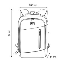 NanoRS Laptop Backpack, 15.6", Black, 42x28.5x14, Waterproof RS204 B NanoRS Laptop Backpack, 15.6", Black, 42x28.5x14, Waterproof RS204 B