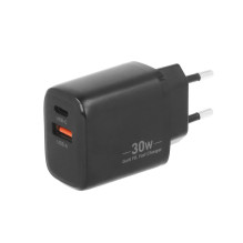 Movano GaN 30W USB-C PD + USB-A įkroviklis (juodas)