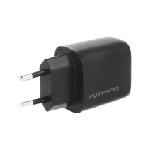 Movano GaN 30W USB-C PD + USB-A įkroviklis (juodas)
