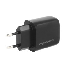 Movano GaN 20W USB-C PD + USB-A įkroviklis (juodas)