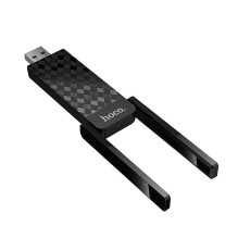 Network card WiFi 6 USB A (2 antennas) Hoco HI34 black
