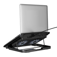 Cooling stand regulated for laptop 2 x USB A LED Hoco GA4 black