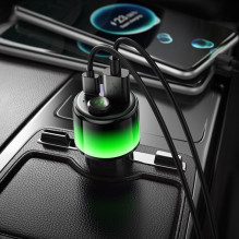 Car ransmiter bluetooth Hoco 2 x USB A + USB C QC3.0 PD 42W E166 black Car ransmiter bluetooth Hoco 2 x USB A + USB C QC3.0 PD 42W E166 black