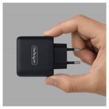 65W USB-C Laptop Charger Compact GaN Wall Charger for Dell XPS HP ProBook MacBook Pro Microsoft Surface Pro Black
