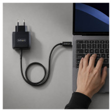 65W USB-C Laptop Charger Compact GaN Wall Charger for Dell XPS HP ProBook MacBook Pro Microsoft Surface Pro Black