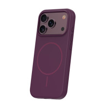 iLike Silicone Thin Mag case for iPhone 17 Pro Max 6,9" / iPhone 18 Pro Max 6,9" dark cherry