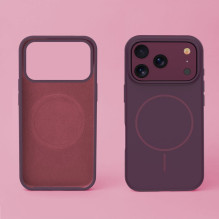 iLike Silicone Thin Mag case for iPhone 17 Pro Max 6,9" / iPhone 18 Pro Max 6,9" dark cherry