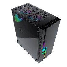 Kompiuterio Korpusas - Gembird Fornax 2000 RGB Midi Tower ITX / ATX Juodas Kompiuterio Korpusas - Gembird Fornax 2000 RGB Midi Tower ITX / ATX Juodas