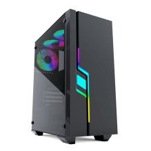 Kompiuterio Korpusas - Gembird Fornax 2000 RGB Midi Tower ITX / ATX Juodas Kompiuterio Korpusas - Gembird Fornax 2000 RGB Midi Tower ITX / ATX Juodas
