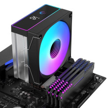 Procesoriaus Aušintuvas - RAMPAGE Octagon B70 120 mm PWM LED Skaitmeninis Ekranas AM4 AM5 LGA 775 / 1150 / 1200 / 1700 /