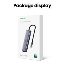 USB Šakotuvas - UGREEN 15598 USB-C Šakotuvas, Sidabrinis