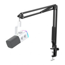Mikrofonas - Fifine AM9T USB Dinaminis Kardioidinis 44,1 / 48 kHz 80 Hz-18 kHz Baltas