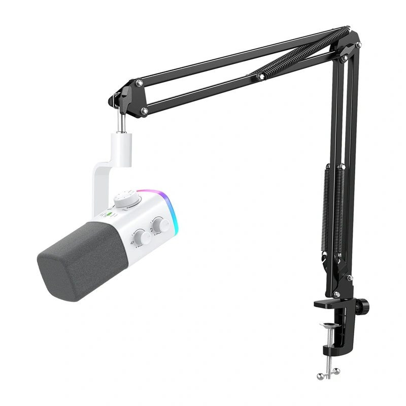 Mikrofonas - Fifine AM9T USB Dinaminis Kardioidinis 44,1 / 48 kHz 80 Hz-18 kHz Baltas
