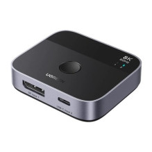 Ekrano Jungiklis - UGREEN DisplayPort / USB-C Jungiklis Pilkas Ekrano Jungiklis - UGREEN DisplayPort / USB-C Jungiklis Pilkas