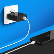 Sieninis Įkroviklis - UGREEN CD161 2× USB-A 36 W QC3.0 Juodas Sieninis Įkroviklis - UGREEN CD161 2× USB-A 36 W QC3.0 Juodas