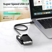 Atminties kortelių skaitytuvas - UGREEN CR125 USB 5 000 Mbit / s 0,5 m Juodas