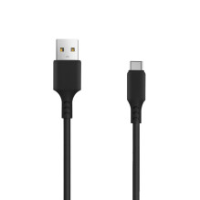 Setty Setty cable USB - USB-C 1,0 m 3A black Setty Setty cable USB - USB-C 1,0 m 3A black