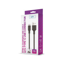 Setty Setty cable USB - USB-C 1,0 m 3A black Setty Setty cable USB - USB-C 1,0 m 3A black
