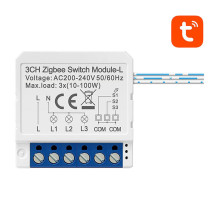 Smart Light Switch Module - AVATTO LZWSM16-W3 3 Channel ZigBee Smart Switch Module White Smart Light Switch Module - AVATTO LZWSM16-W3 3 Channel ZigBee Smart Switch Module White