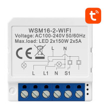 Išmanusis jungiklis - Avatto WSM16-W2 WiFi, 2 kanalai, TUYA Išmanusis jungiklis - Avatto WSM16-W2 WiFi, 2 kanalai, TUYA