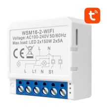 Išmanusis jungiklis - Avatto WSM16-W2 WiFi, 2 kanalai, TUYA Išmanusis jungiklis - Avatto WSM16-W2 WiFi, 2 kanalai, TUYA