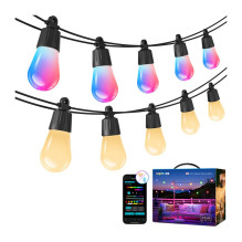 LED String - LEPRO ZB1-15 Wi-Fi, 15 m, 15 RGB+IC S14 Bulbs, Warm White 2700 K