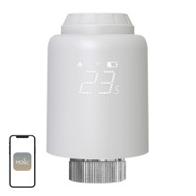 Radiatoriaus Termostatinė Galvutė - MOES ZTRV-PJ-601-MS Balta M30 × 1,5 mm ZigBee LED Balta