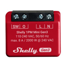 Išmanusis jungiklis - Shelly 1PM Mini Gen3 WiFi / Bluetooth jungiklis