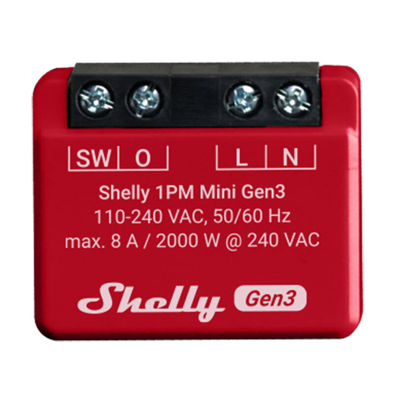 Išmanusis jungiklis - Shelly 1PM Mini Gen3 WiFi / Bluetooth jungiklis