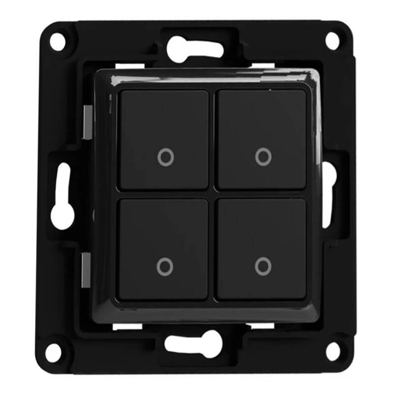 Išmanusis namų prietaisas - Shelly Wall Switch 4 Button Smart Controller Black