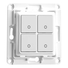 Išmanusis namų jungiklis - Shelly Wall Switch 4 Button (valdymas apšvietimui, reguliatoriams, žaliuzėms, baltas)
