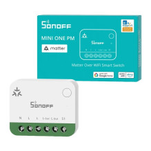 Smart Switch - SONOFF MINI-1GSP Wi-Fi Matter White / Green
