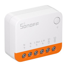 Išmaniųjų namų jungiklis - Sonoff MINIR4 4 vnt. rinkinys, 10 A, 100-240 V, 2,4 GHz Wi‑Fi, 39,5 × 33 × 16,8 mm