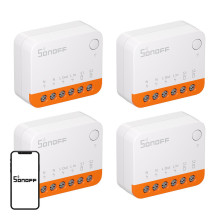 Smart Home Switch - Sonoff MINIR4 4-piece set, 10 A, 100-240 V, 2.4 GHz Wi-Fi, 39.5 × 33 × 16.8 mm
