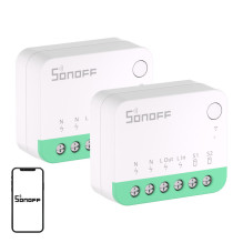 Smart Relay Switch - Sonoff MINIR4M Matter, 2 pcs., 100-240 V, 10 A, 2.4 GHz Wi-Fi, 39.5 × 33 × 16.8 mm